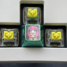 アニメデザインのカラフルなチタン合金キーカバー【個性的な金属製・方向キー用】