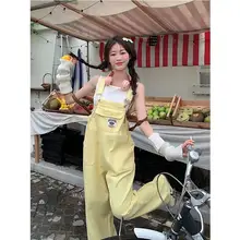 デニムサロペット【春用・フィット・ワイドレッグ・女性用】（セットアップ対応）