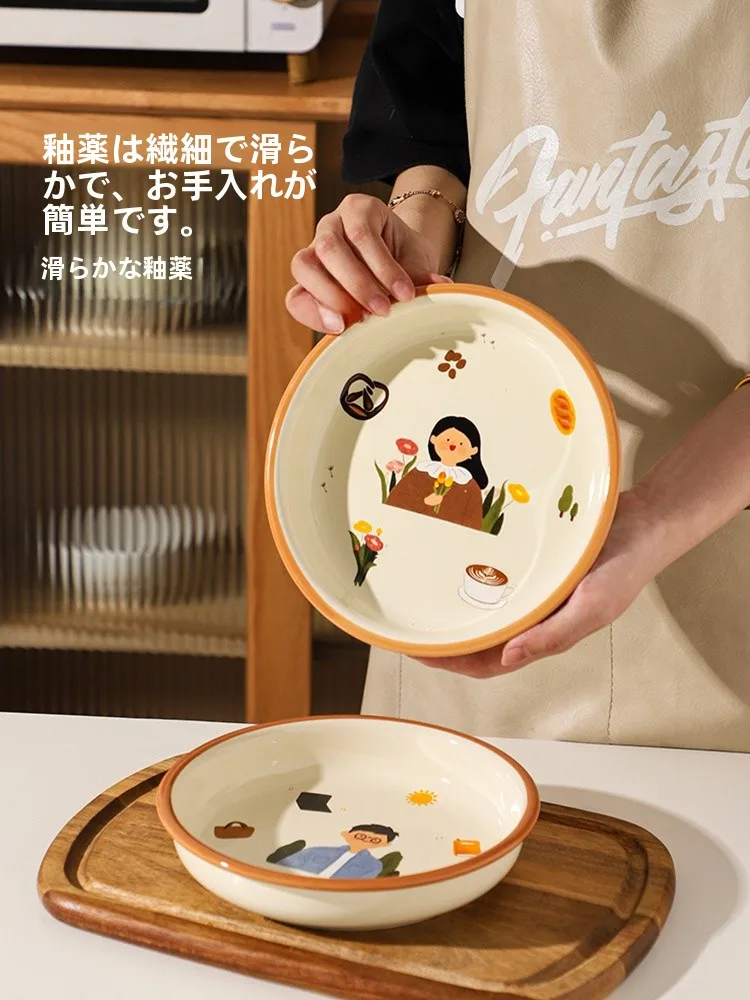 家族向けの親子丼セット：温かみのあるデザインとお箸付きの陶器食器