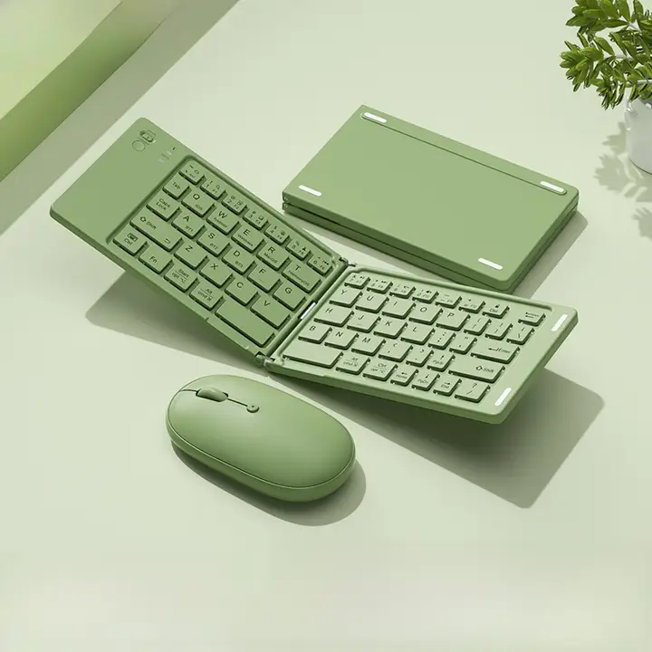 ワイヤレスキーボード マウス 2点セット Bluetooth 折りたたみ 静音 コンパクト オフィス 事務 レディース 「BOW」