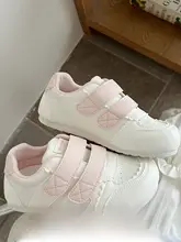 甘桃デザイン マジックテープ付きスニーカー【夏用・カジュアル・女性用】