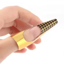ネイル用品 光療クリスタル片 ホースシュー型延長紙台 シール付き 500個セット
