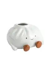 クリームデザインのティッシュボックス【高級感ある陶器製・リビング用・インテリア】