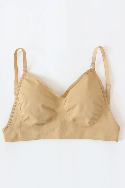 バレエダンス用インナー ストラップレス無縫製ブラジャー【ベージュ・練習用】