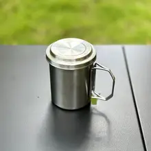 アウトドア用携帯304ステンレス製お茶マグ【登山・旅行・キャンプ用・折りたたみ可能】
