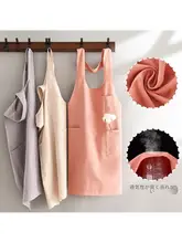肌触りの良いコットン製エプロン【夏用・通気性・ロゴプリント・防汚】