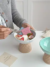 デザートボウル 脚付き インスタ映え 可愛い アイス プリン ヨーグルト フルーツ オートミール
