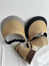 大きなつばの細編み草編み帽子【夏用・紫外線対策・ビーチ・レディース・キャップスタイル】