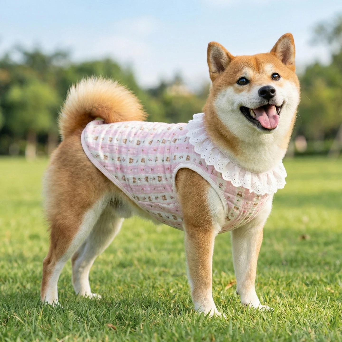 春用ペットウェア：薄手で通気性に優れた柴犬向けセットアップの実用性解析