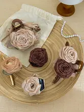 乾燥したバラの花モチーフヘアクリップ【サイドクリップ・高級感】