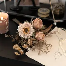 秋色の高級感漂うローズ造花の花束【ダイニングテーブル装飾用・リビング向け・  おしゃれなフラワーアレンジメント】