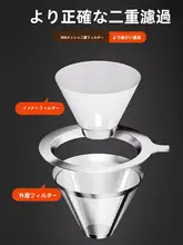 捷安玺 コーヒーフィルター付きドリッパー【超細目フィルター・手動抽出用】