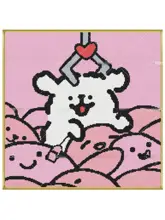 線描の小犬のクロスステッチアート【カートゥーンデザイン・子供部屋用】