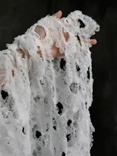 花柄テクスチャーのコントラストメッシュ生地【高級スカート・ドレス用・DIYデザイン】