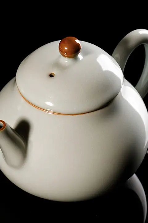 天青色梨形茶壺【汝窯・鉱釉・高品質】