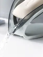 穴あけ不要の多機能石鹸置き【水切りデザイン・バスルーム用】