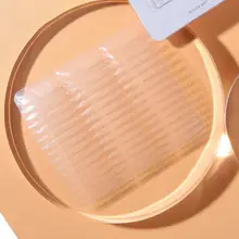 ラミラ 水に触れると接着する大きな目用レース状二重まぶたテープ【96対・透明・通気性】