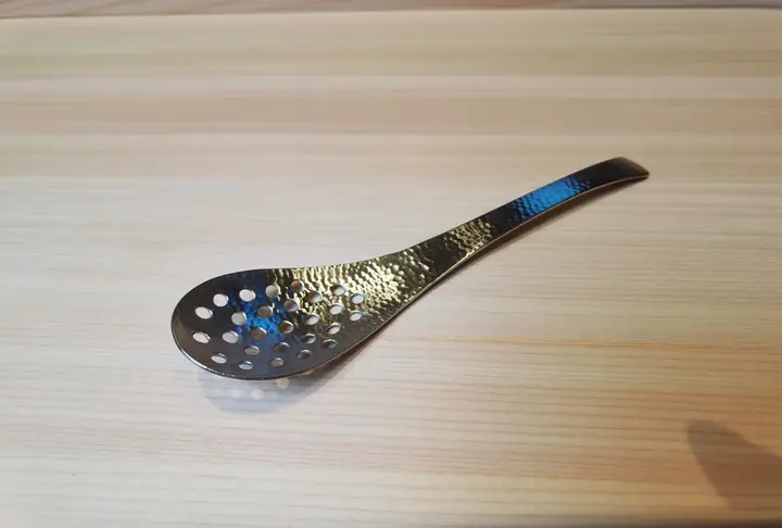 日本製 ハンマードステンレス 魚卵ソーススプーン【分子料理用・懐石料理用】