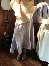優雅な紫のバタフライスカート【秋用・大きいサイズ・甘くて柔らかいデザイン】（セットアップ対応）