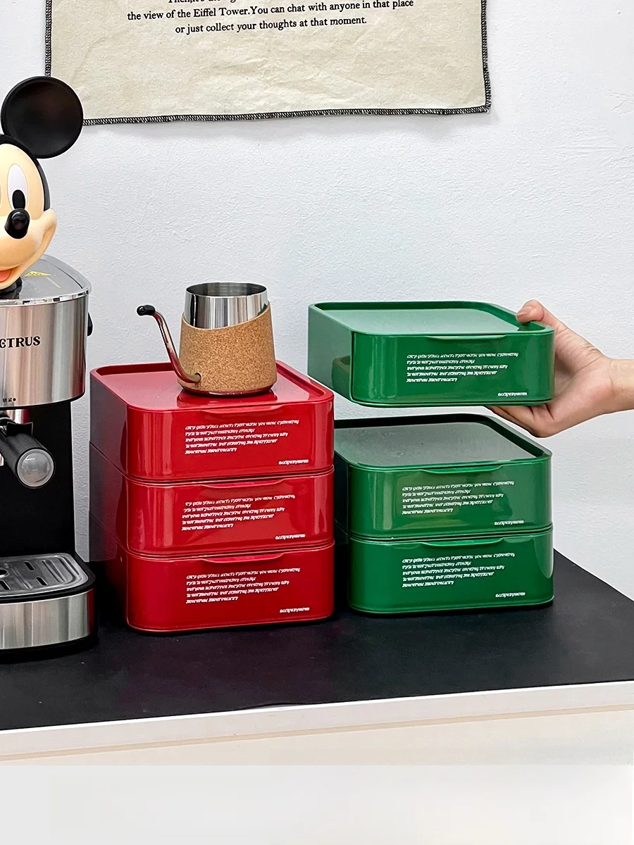 コーナー収納ボックス【多層式・引き出し付き・カプセルコーヒー用・デスクトップ配置】の実用性と使い方
