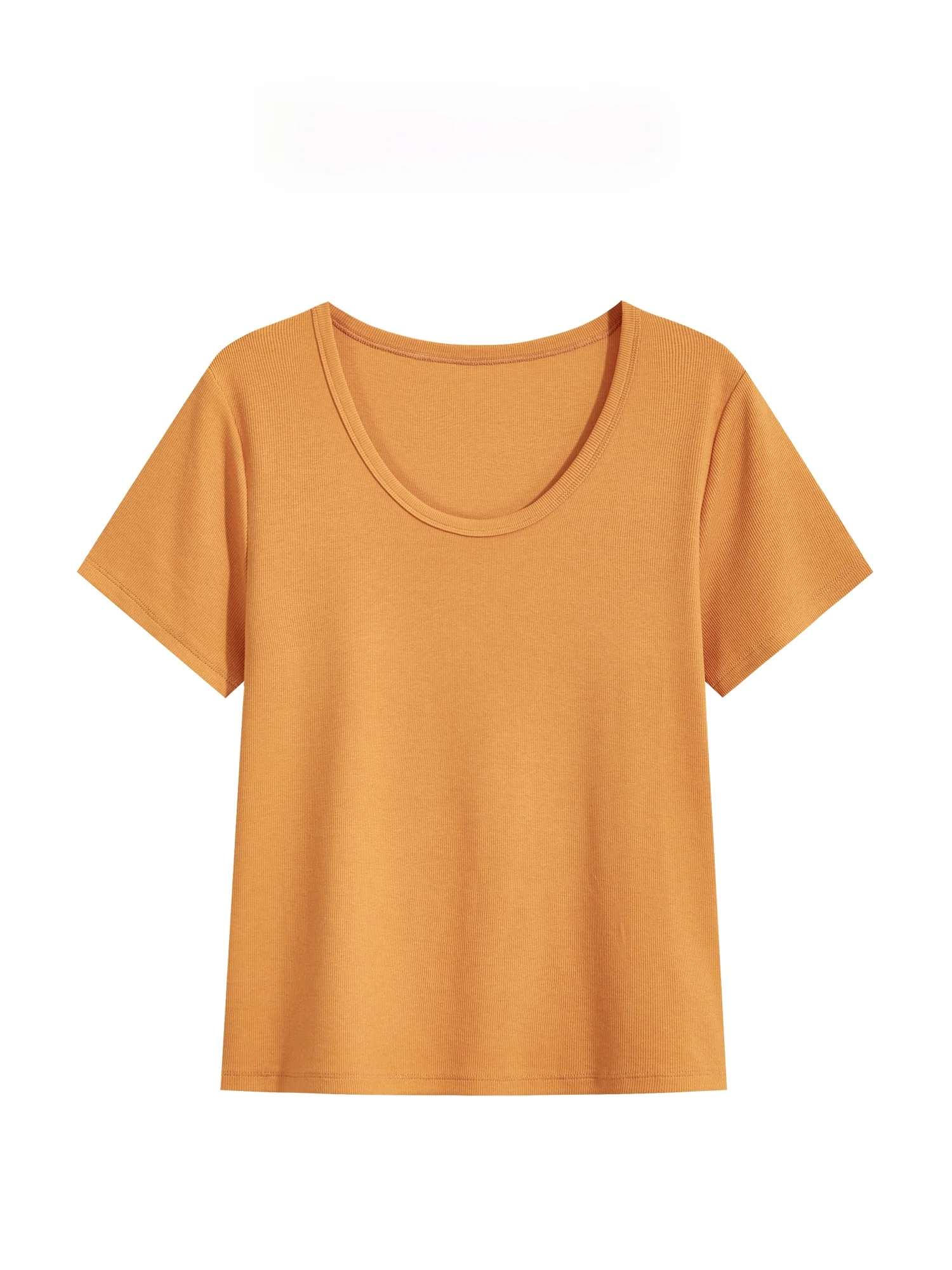 シンプルで洗練されたデザインの女性用ショートスリーブtシャツ：通勤風の修身型スタイル