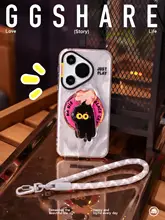 カニデザインのスマートフォンケース【マグネットスタンド付き・高級感あるポップなデザイン・腕ひも付き】