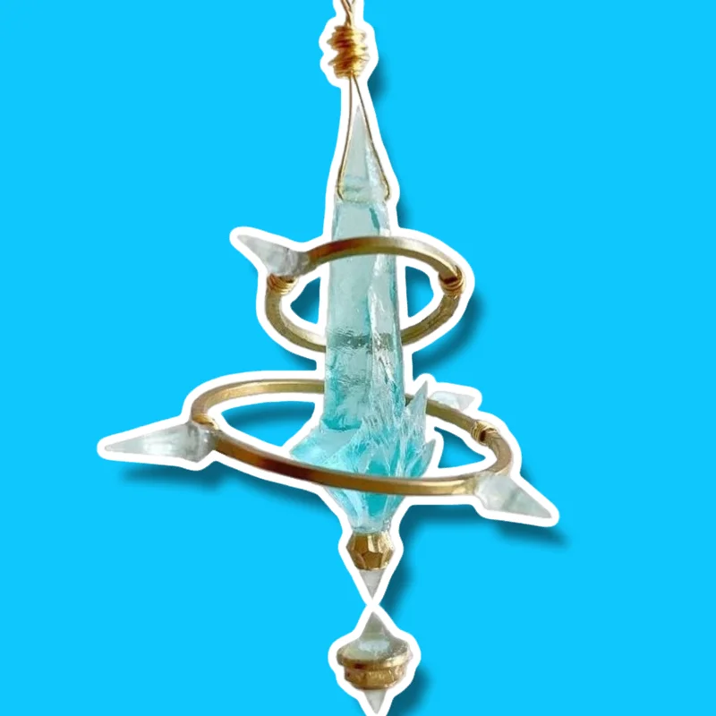 FF14 グッズ エーテルの光 クリスタル ピアス 耳飾り コスプレ用