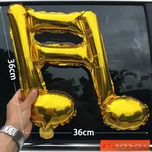 誕生日パーティー用アルミ箔音符バルーン【多色・装飾用】