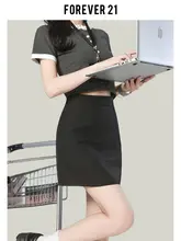 深灰色のハイウエストAラインスカート【シンプルでスタイリッシュ・女性用・タイトデザイン】