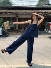 夏用カジュアルウェア【キャミソール・ロングパンツ・（セットアップ対応）】