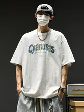 アメリカンスタイル 半袖Tシャツ【カジュアル・刺繍デザイン・コットン】