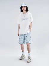 夏用サメ柄ビーチショーツ【ルーズフィット・速乾・男性用】