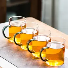 茶杯 大型 家庭用 透明 耐熱 厚手 個人 用于功夫茶