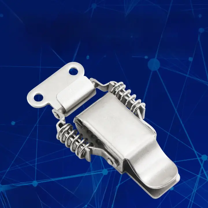 ステンレス製 ダブルスプリングロック付き木箱用 重型ロック金具【工業用・ボックス金具・バッグアクセサリー】
