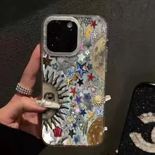 太陽星と星のデザイン！iPhone用ケース【対応機種多数・おしゃれな保護】