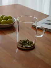 高硼珪素ガラスの水差し ハンドル付き お茶 カップ コーヒーカップ アウトドア