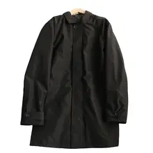 秋冬用 メンズ通勤コート【中綿・シングルボタン・ミドル丈】