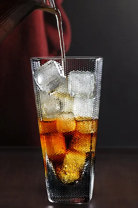 グラス 四角 ガラス 槌目 クリア 家庭用 おしゃれ コーヒー ジュース ミルク アイスドリンク