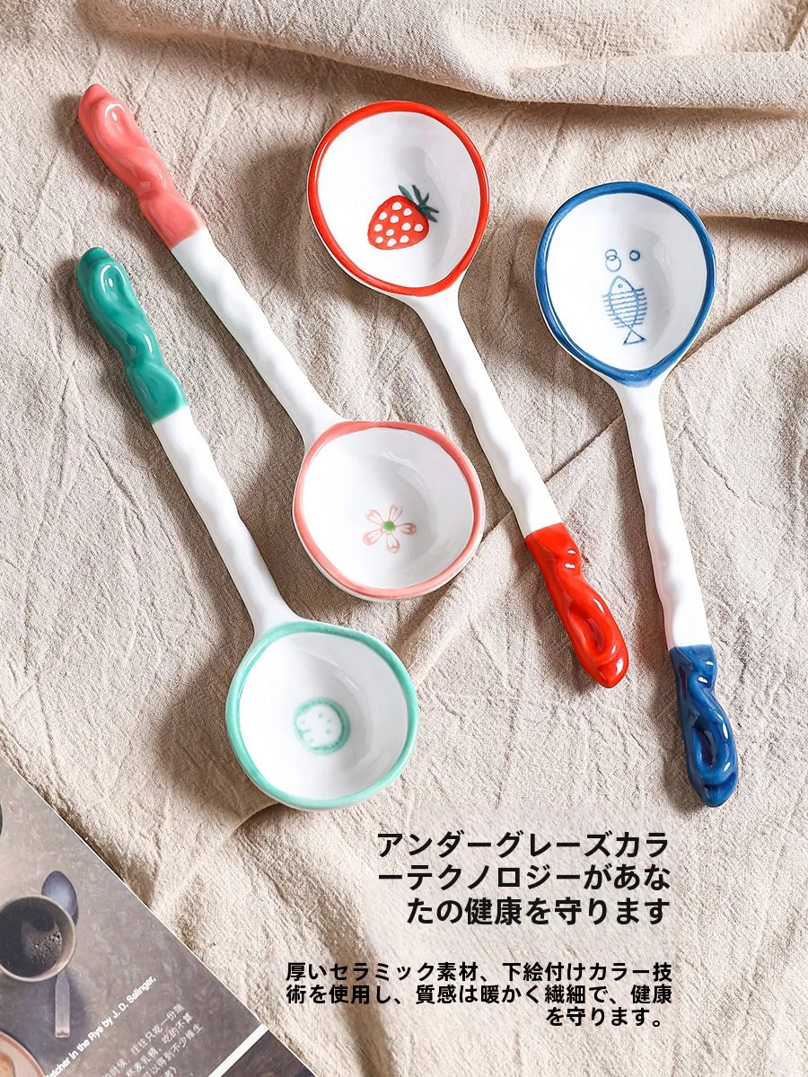 陶器製手描きスプーン：プチギフトとしてのデザイン・機能性と実用シーン