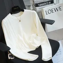 極上の柔らかさ！魚骨デザインの長袖Tシャツ【女性用・フィット感・秋用】