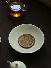 手作り和風陶器 茶盤【シンプルなデザイン・侘寂風】