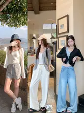 開放的でスリムなシルエット！Vネック薄手カーディガン【日焼け防止・フィット・通勤用】