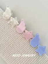 かわいいデザインの羽根モチーフクリスタル付きヘアクリップ【酸素系・甘美なスタイル】