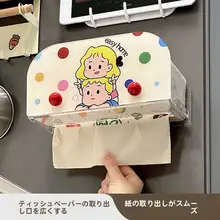 壁掛け式の磁吸ティッシュ収納ボックス【キッチン用・穴あけ不要・カラフルデザイン】