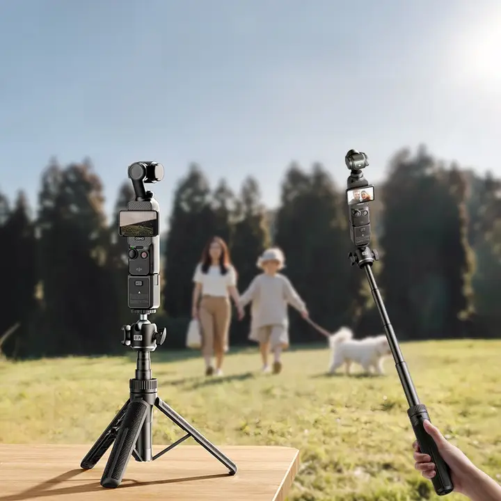 DJIポケット用三脚【延長可能・手持ち自撮り・ミニポータブル・デスク用】
