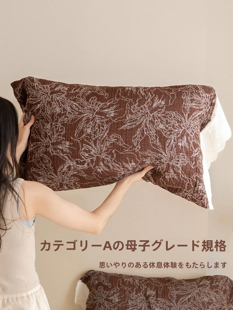花蝶デザインの枕カバー：純綿素材で快適な睡眠環境を実現