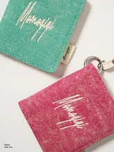 ヴィンテージウォッシュデニム刺繍大容量カードケースネックポーチ