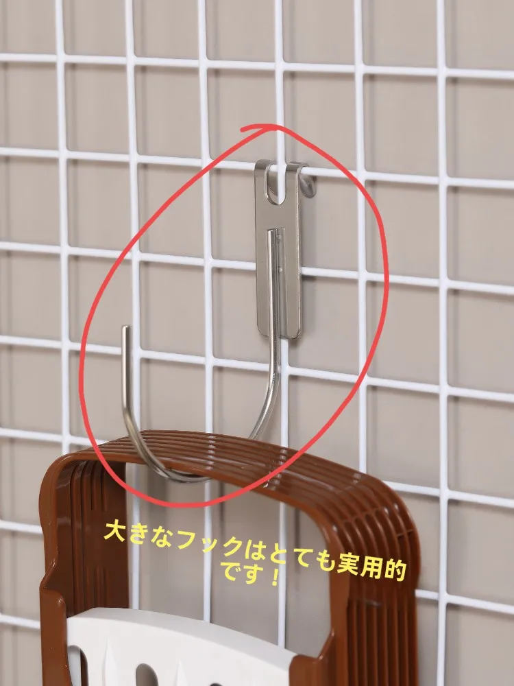 DIY用 壁掛けフック収納ラック：穴あけ不要で小物ディスプレイを実現