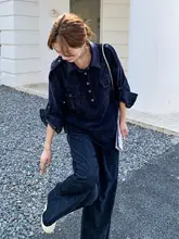 魅力的なコーデュロイジャンプスーツ【春秋向け・ワイドパンツ】（セットアップ対応）
