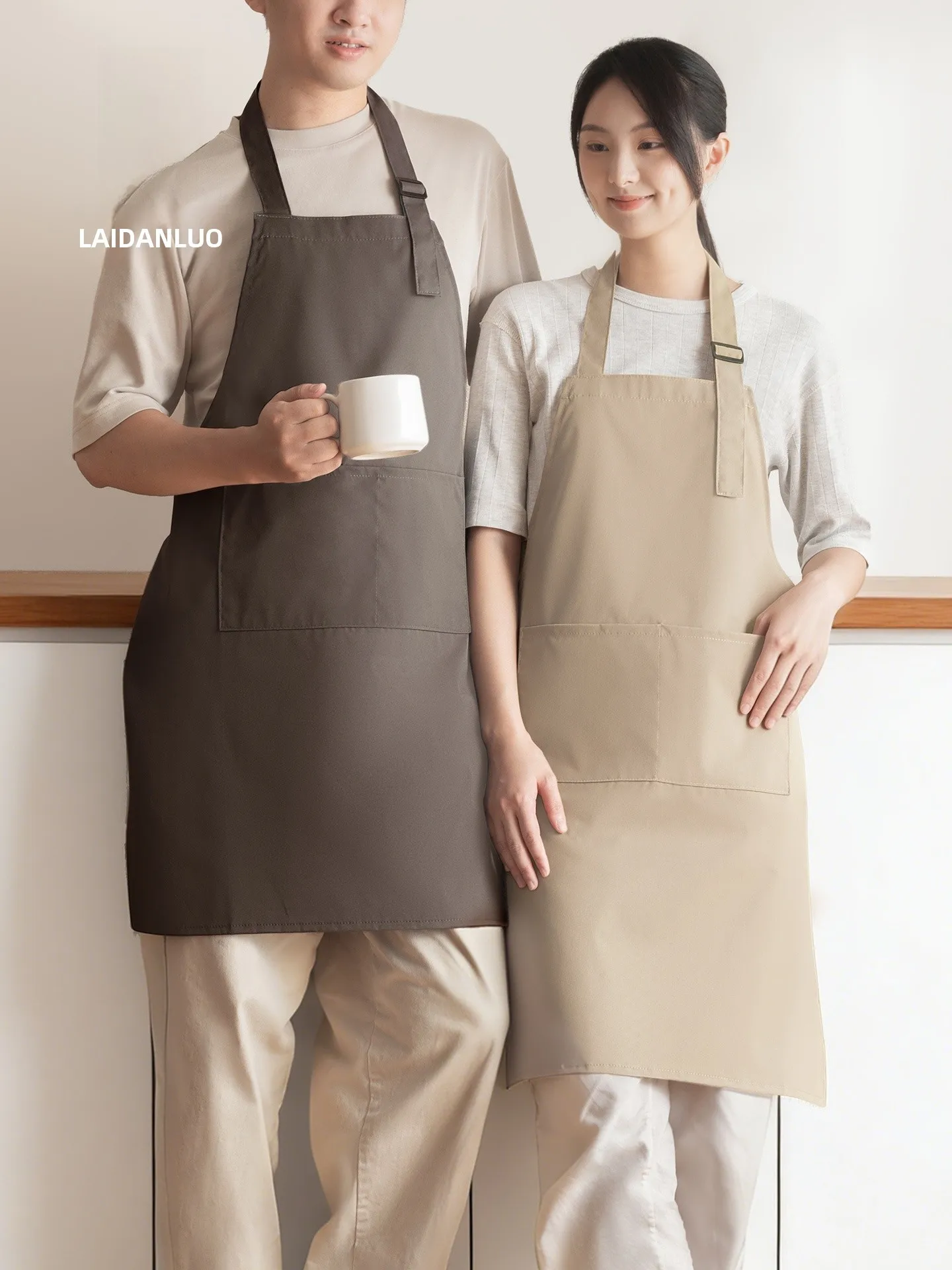 Lazy Corner 防水エプロン：キッチン用の高級感と実用性を備えた日式デザイン